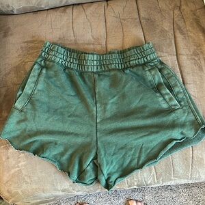 Aerie oversized green sweat shorts. Size S. Fit like a typical size L shorts.